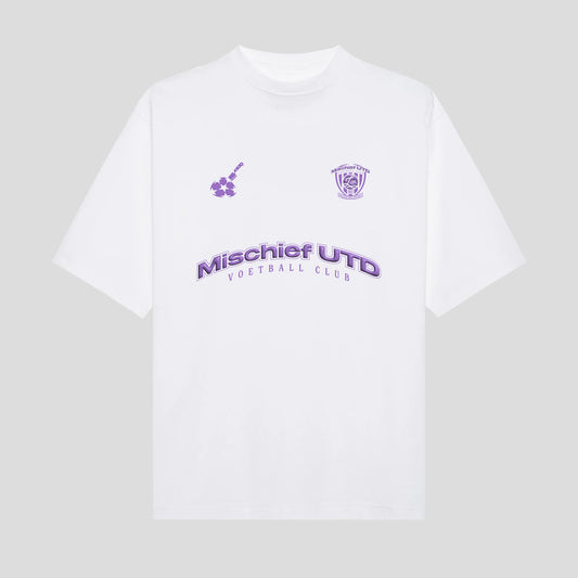 White Home Warm - Up Tee - DGBCYN (purple)