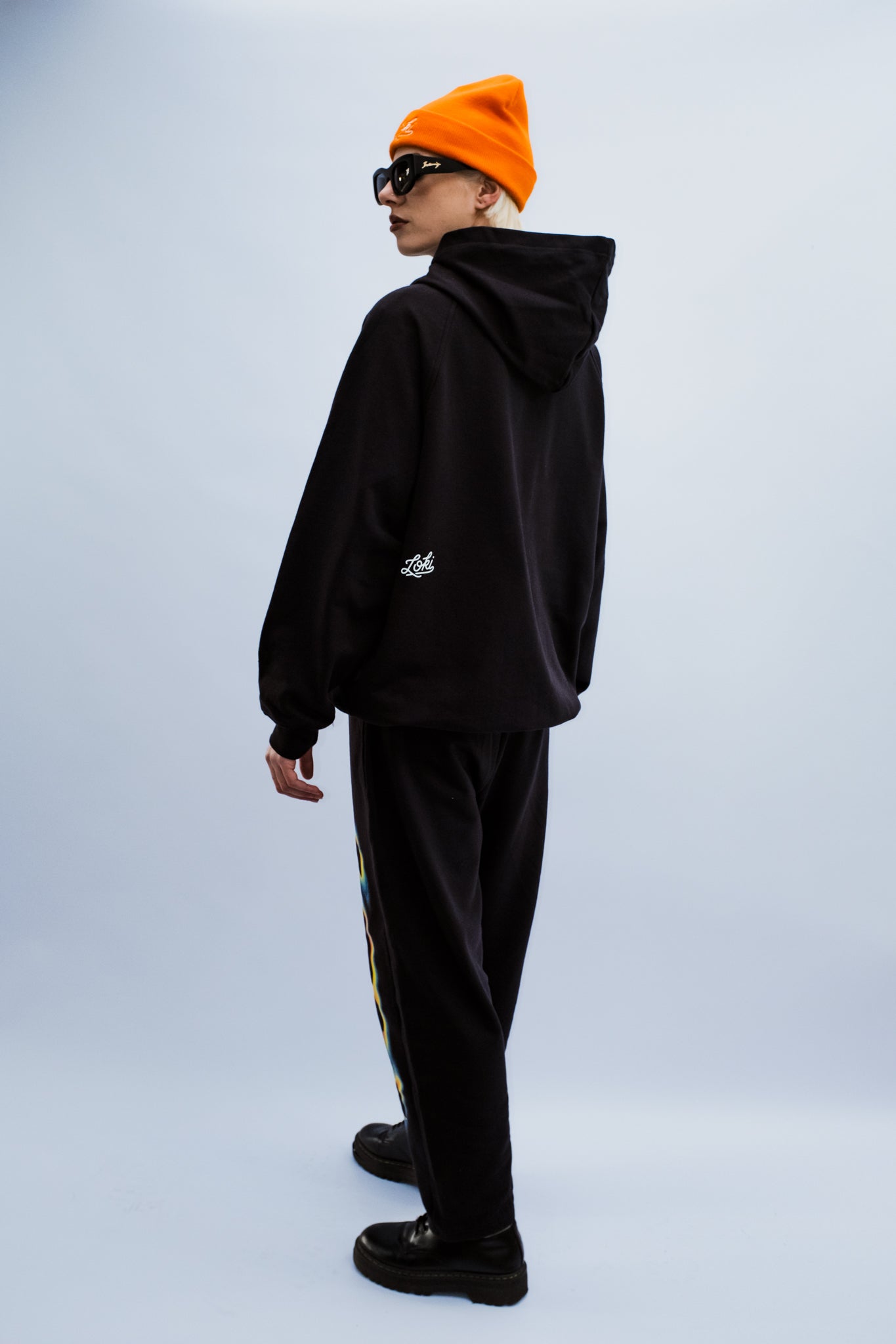 Black 260gsm Thermal Graphic Hoodie