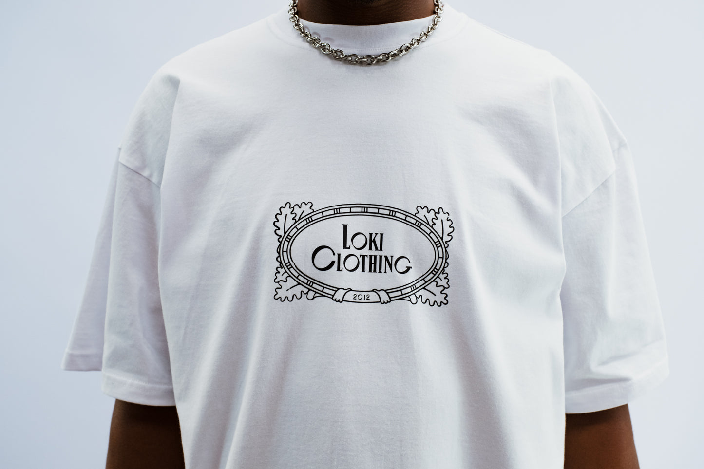 White Minimalist Loki Clothing Tee