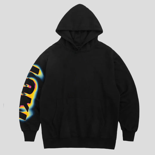 Black 260gsm Thermal Graphic Hoodie