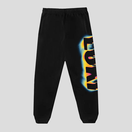 Black 260gsm Thermal Graphic Trackpants